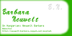 barbara neuwelt business card